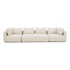 Cream Upholstered 145 Long Sofa