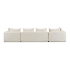 Cream Upholstered 145 Long Sofa