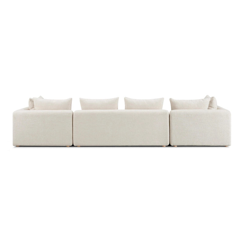 Cream Upholstered 145 Long Sofa
