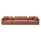 Cream Upholstered 145 Long Sofa
