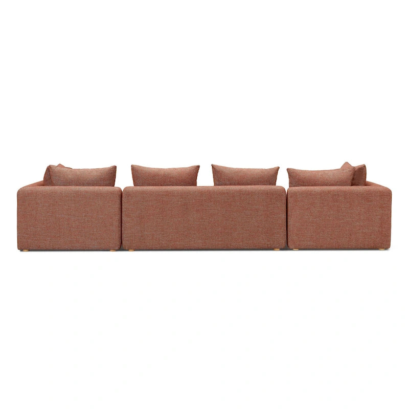 Cream Upholstered 145 Long Sofa