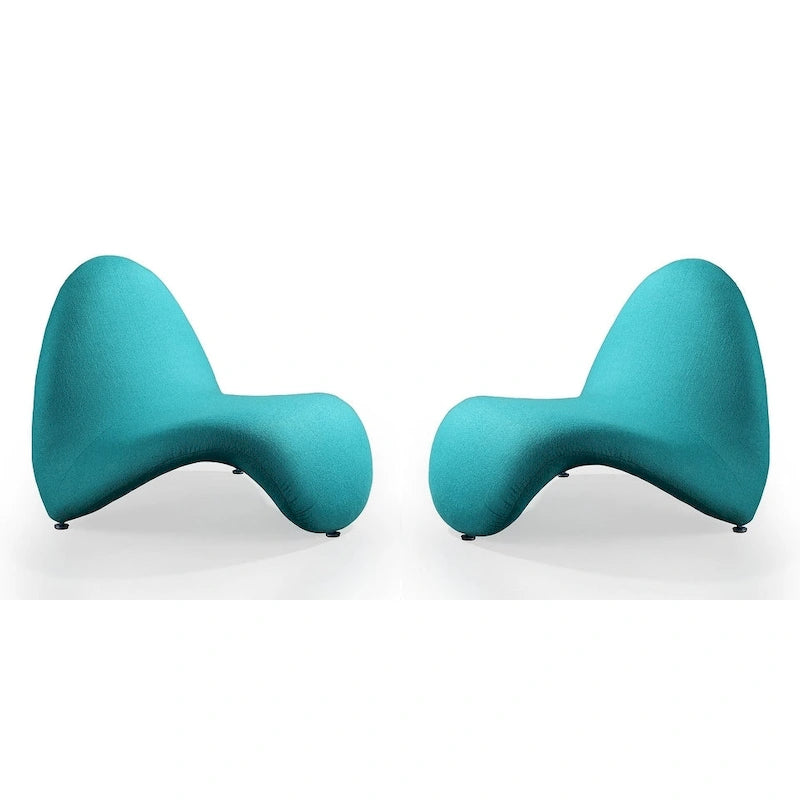 MoMa Wool Blend Accent Chair (Set of 2)