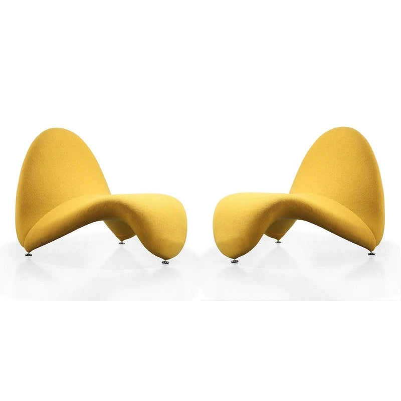 MoMa Wool Blend Accent Chair (Set of 2)