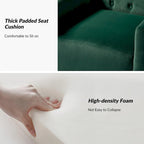 Danita Contemporary Velvet Wingback Tufted Chair With Gold Flared Metal Legs Set Of 2