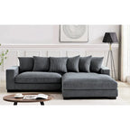 102.4 Wide Corduroy L-Shape Sectional Sofa