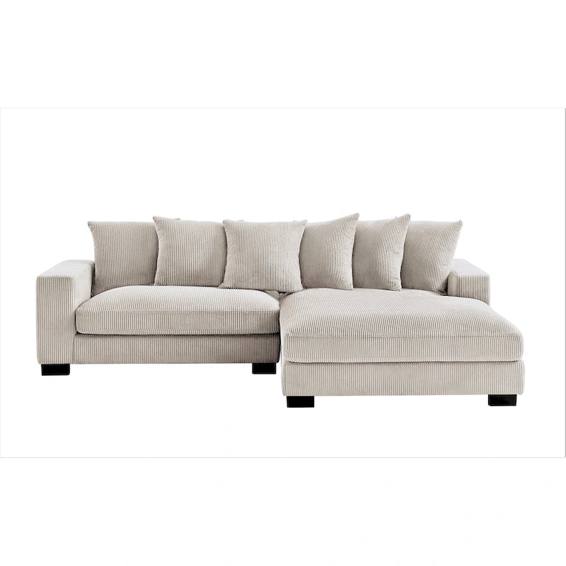 102.4 Wide Corduroy L-Shape Sectional Sofa