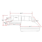 102.4 Wide Corduroy L-Shape Sectional Sofa