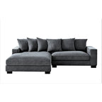 102.4 Wide Corduroy L-Shape Sectional Sofa