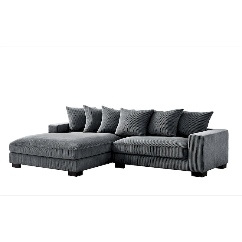 102.4 Wide Corduroy L-Shape Sectional Sofa