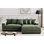 102.4 Wide Corduroy L-Shape Sectional Sofa