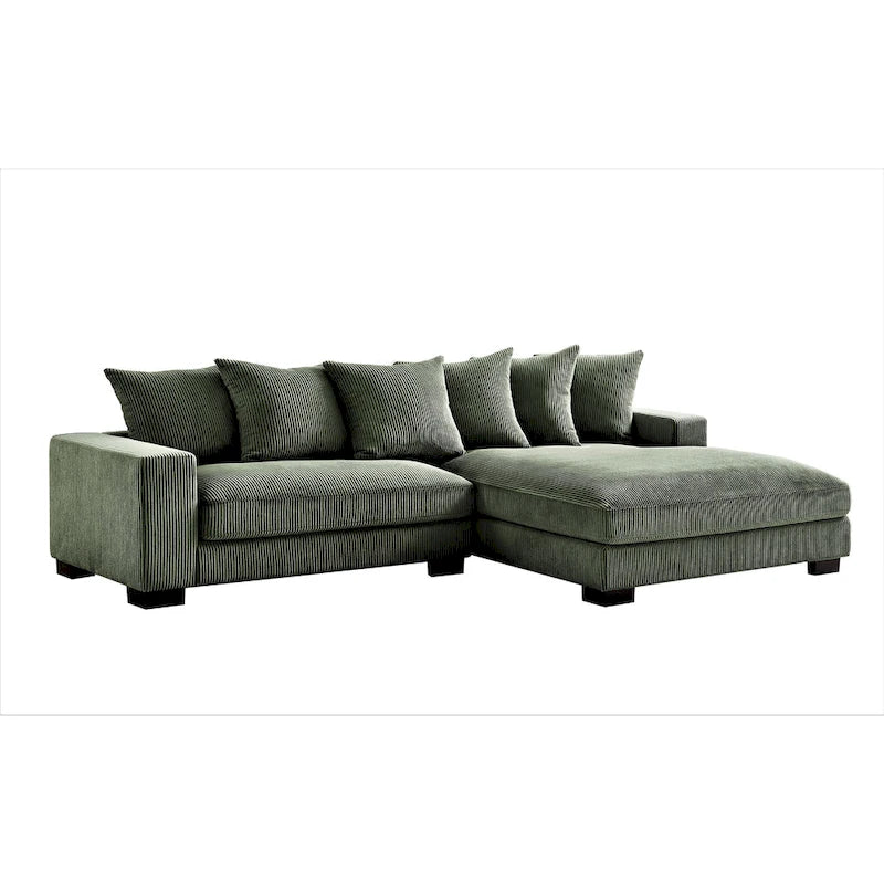 102.4 Wide Corduroy L-Shape Sectional Sofa