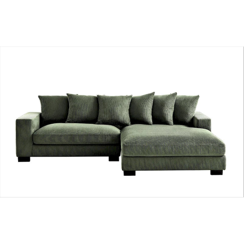 102.4 Wide Corduroy L-Shape Sectional Sofa