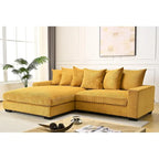 102.4 Wide Corduroy L-Shape Sectional Sofa