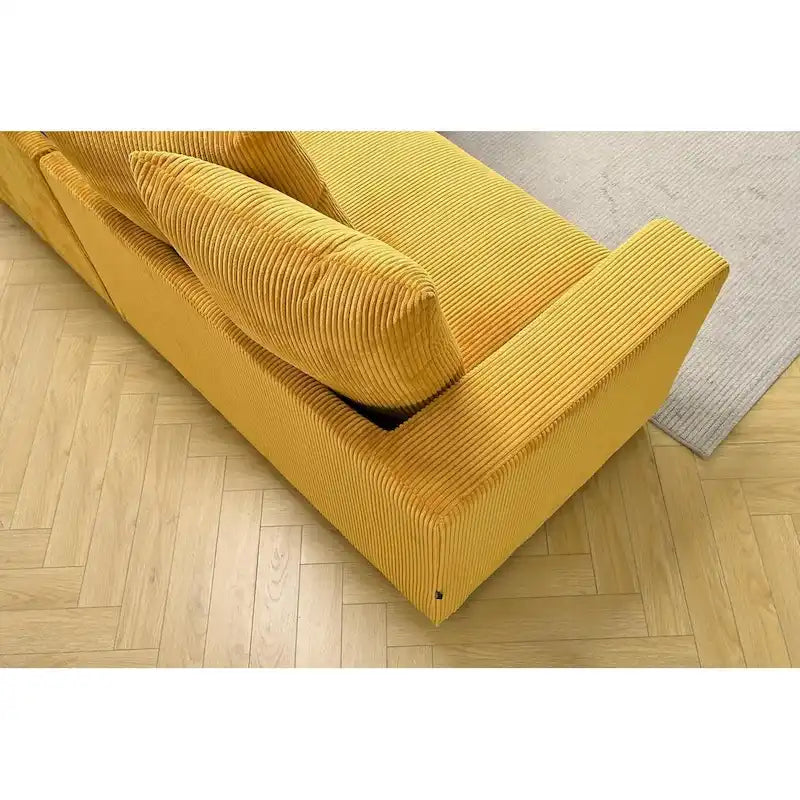 102.4 Wide Corduroy L-Shape Sectional Sofa