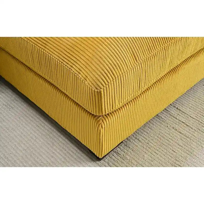 102.4 Wide Corduroy L-Shape Sectional Sofa