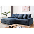 102.4 Wide Corduroy L-Shape Sectional Sofa