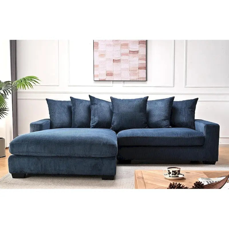 102.4 Wide Corduroy L-Shape Sectional Sofa