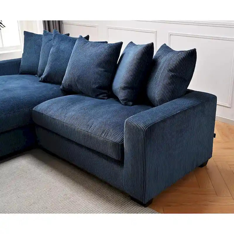 102.4 Wide Corduroy L-Shape Sectional Sofa