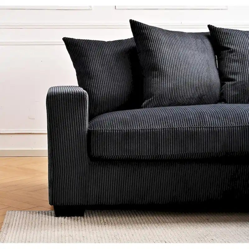 102.4 Wide Corduroy L-Shape Sectional Sofa