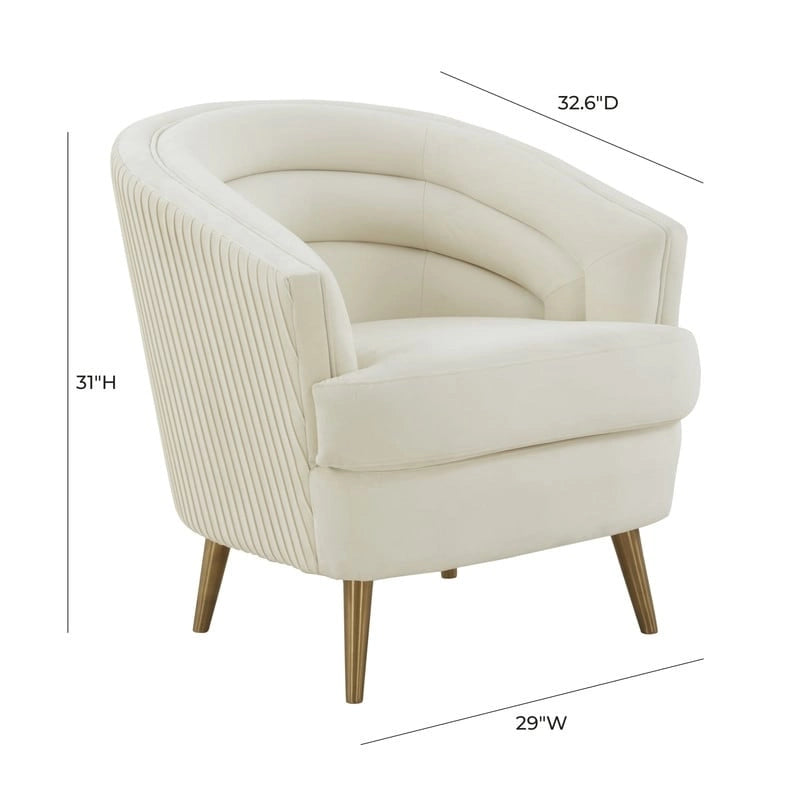 Velvet Accent Chair, 29 x 32.6 x 31 Inches