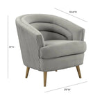 Velvet Accent Chair, 29 x 32.6 x 31 Inches