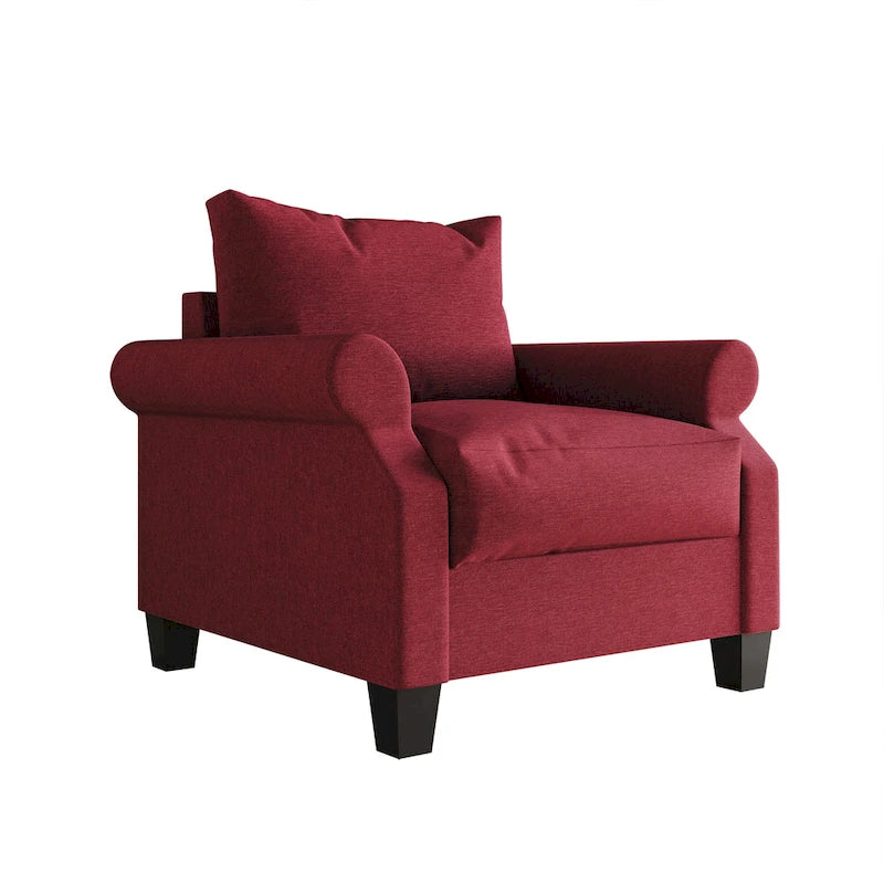 Classic Linen Upholstered Armchair