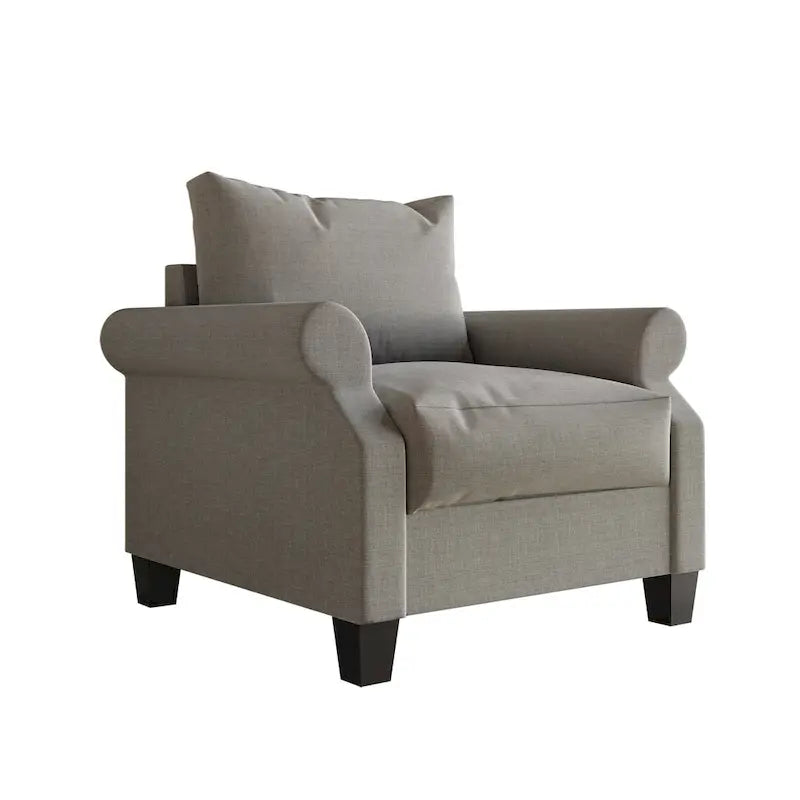 Classic Linen Upholstered Armchair