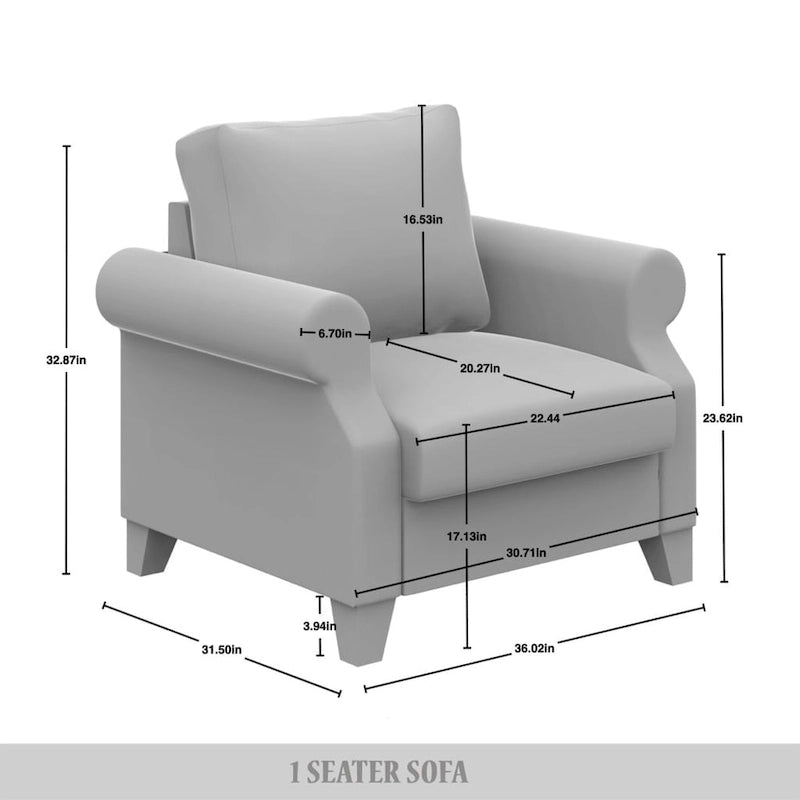 Classic Linen Upholstered Armchair