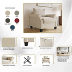 Classic Linen Upholstered Armchair
