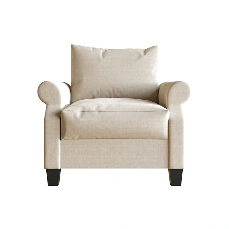 Classic Linen Upholstered Armchair