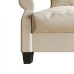 Classic Linen Upholstered Armchair