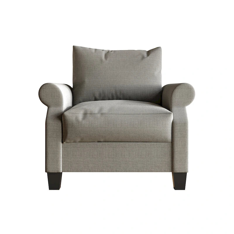 Classic Linen Upholstered Armchair