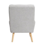 Fabric Armchair Accent Chair with Ottoman Set