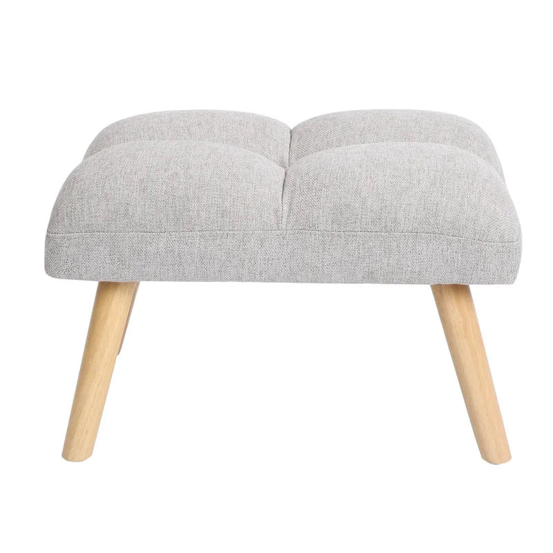 Fabric Armchair Accent Chair with Ottoman Set