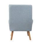 Fabric Armchair Accent Chair with Ottoman Set
