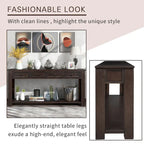 Rustic Console Table with Storage Drawers and Bottom Shelf