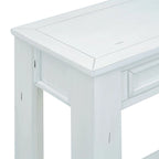 Rustic Console Table with Storage Drawers and Bottom Shelf