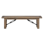 Solid Wood Dining Bench in Oak Finish