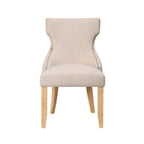 Contemporary Wood Tufted Wingback 2-Piece Side Chairs