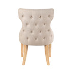 Contemporary Wood Tufted Wingback 2-Piece Side Chairs
