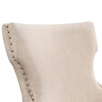 Contemporary Wood Tufted Wingback 2-Piece Side Chairs