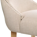 Contemporary Wood Tufted Wingback 2-Piece Side Chairs