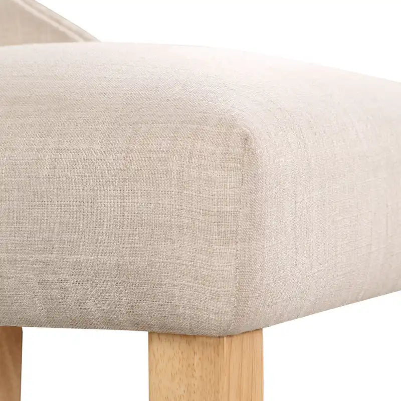 Contemporary Wood Tufted Wingback 2-Piece Side Chairs