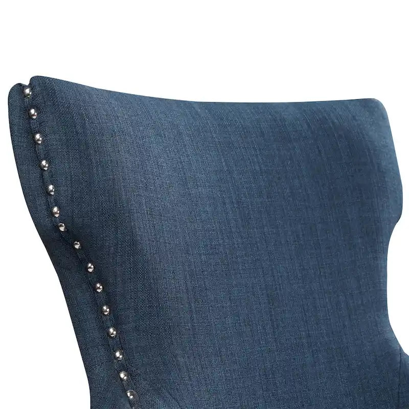 Contemporary Wood Tufted Wingback 2-Piece Side Chairs