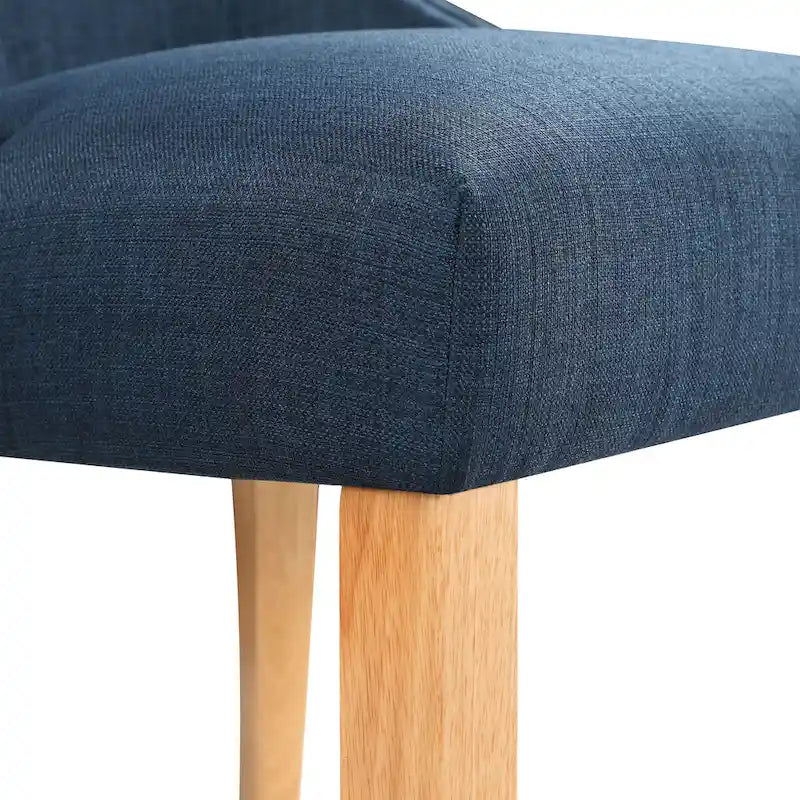 Contemporary Wood Tufted Wingback 2-Piece Side Chairs