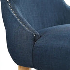 Contemporary Wood Tufted Wingback 2-Piece Side Chairs