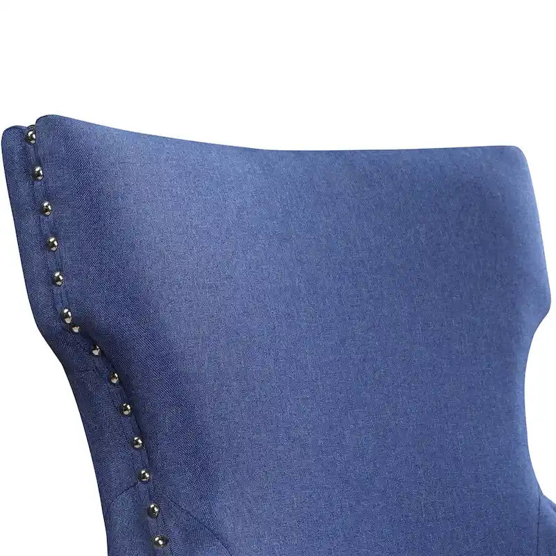 Contemporary Wood Tufted Wingback 2-Piece Side Chairs