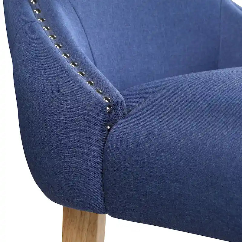 Contemporary Wood Tufted Wingback 2-Piece Side Chairs