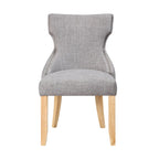Contemporary Wood Tufted Wingback 2-Piece Side Chairs