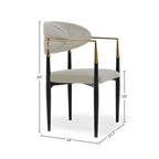 Roubi Gold Stainless Steel Dining Chair